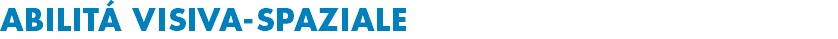 ABILITÁ VISIVA-SPAZIALE